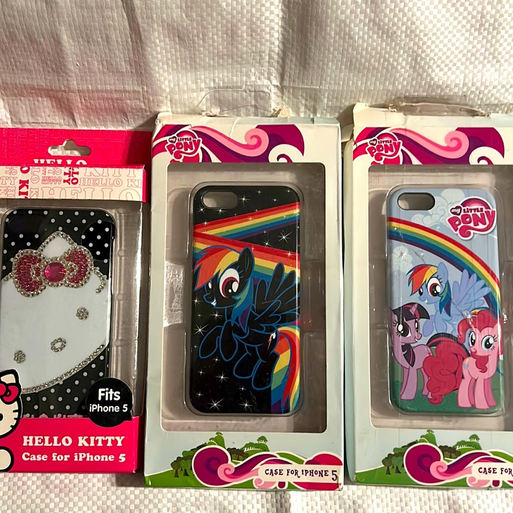 Total of 3 i phone 5 cases My little pony